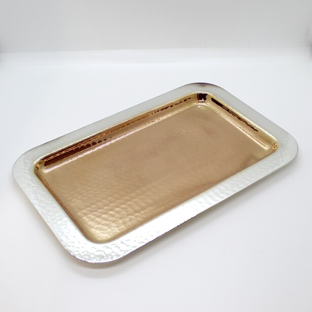 Cosmo di Crude Collection Two Tone Silver Tray