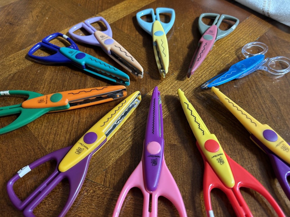 Scissors Set Different Patterns Craft Scissors for Teachers, Scrapbooking,