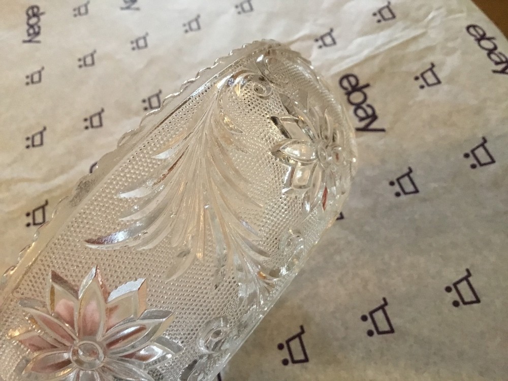 Round Pressed glass dish