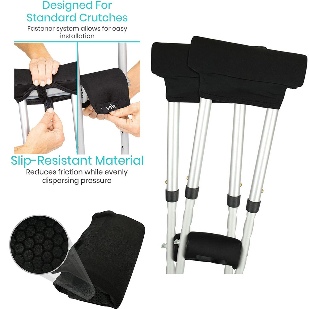 Universal 2Pcs Hand Grip Pad Lightweight 2 Pcs Underarm Pads Adjustable Folding