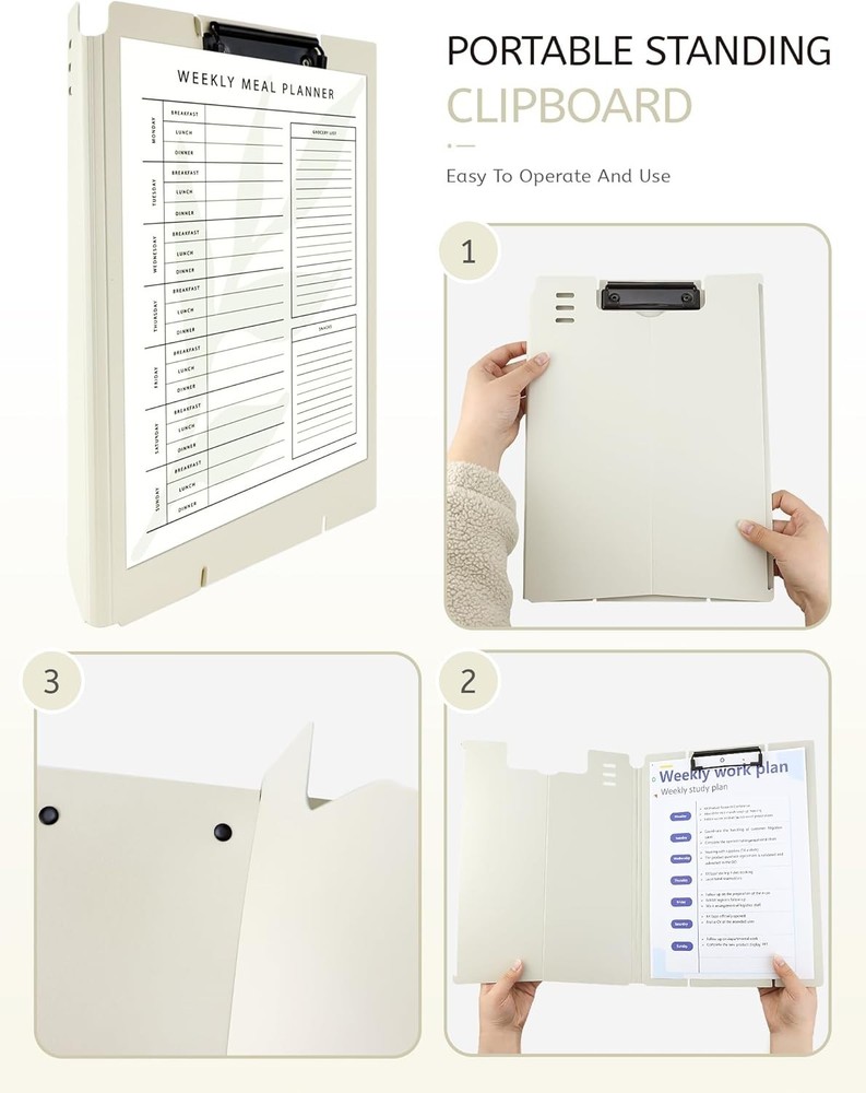 Lightweight Adjustable Clipboard Stand & Document Holder - 9.37 x 12.6 Inches