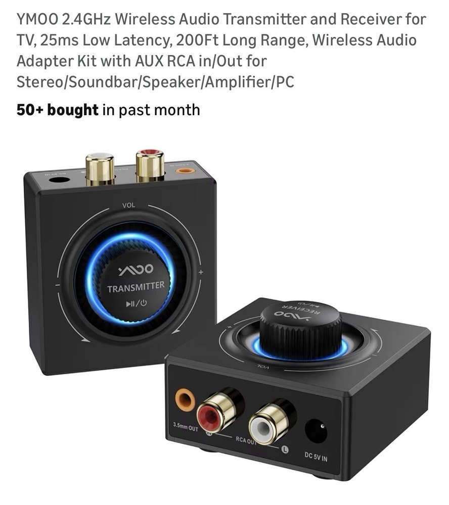 Wireless Audio Transmitter Receiver For TV