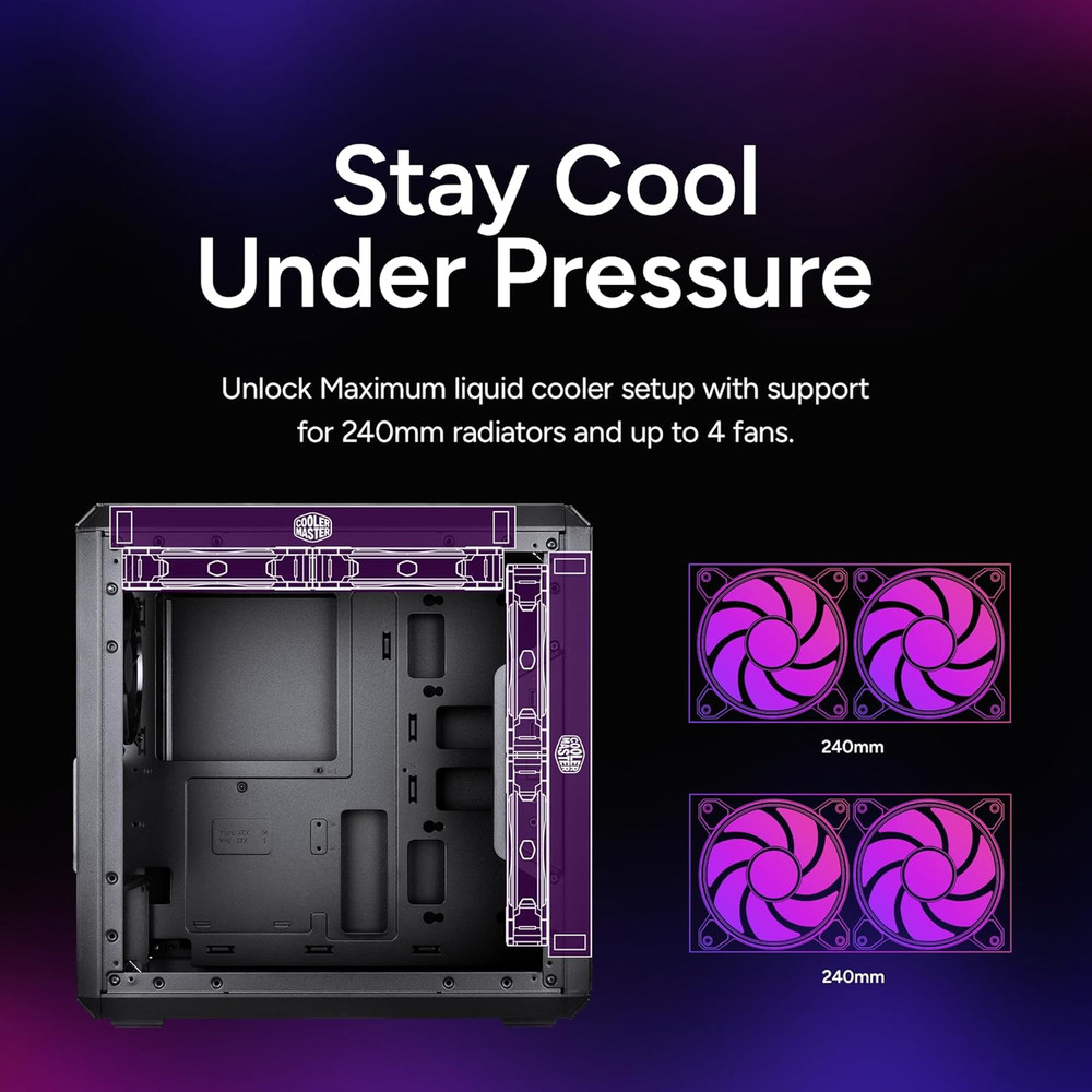 Masterbox Q300L Micro-Atx PC Case – Compact Matx Computer Case with Magnetic Dus