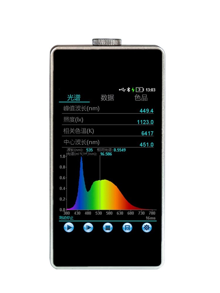 Spectrometer Spectral Illuminometer with X,Y Repeatability ±0.0005 Touch Screen