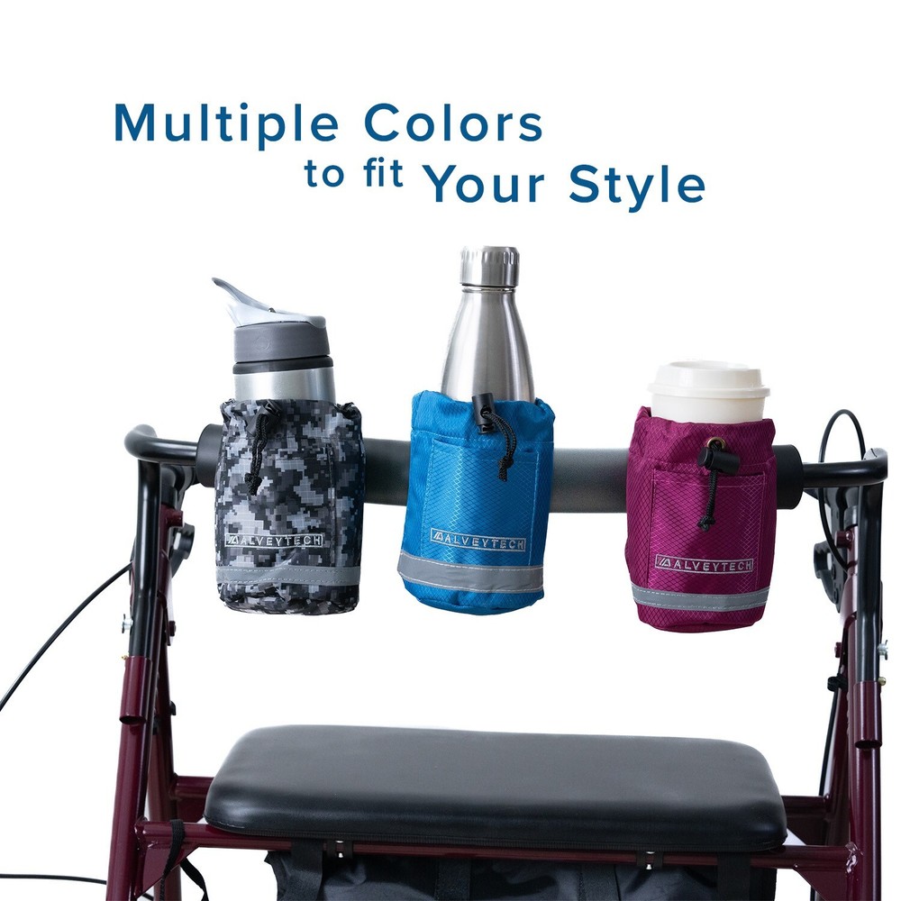 Blue Unbreakable Universal Cup Holder for Mobility E-Bikes/Walker/Stroller