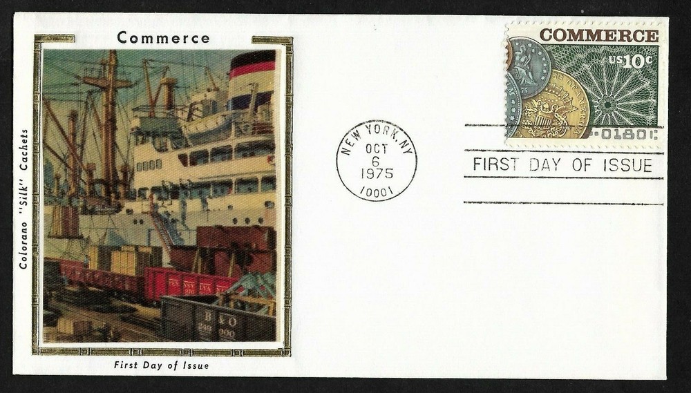 #1578 10c  Commerce Colorano "Silk" FDC