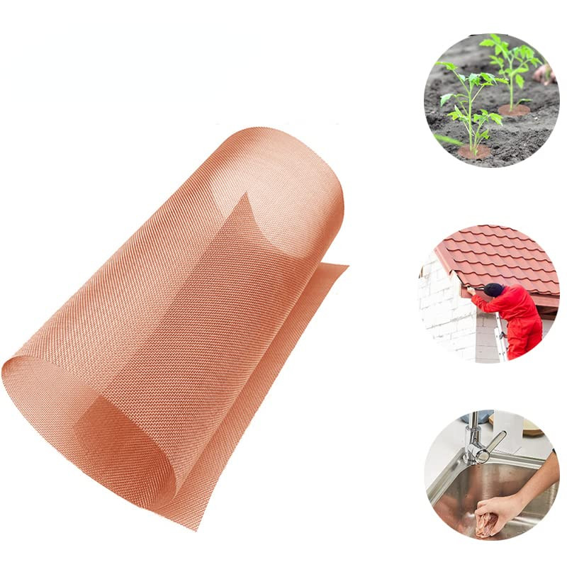 99.9% Pure Copper Mesh Screen, 40 Mesh, Size 12" X 40