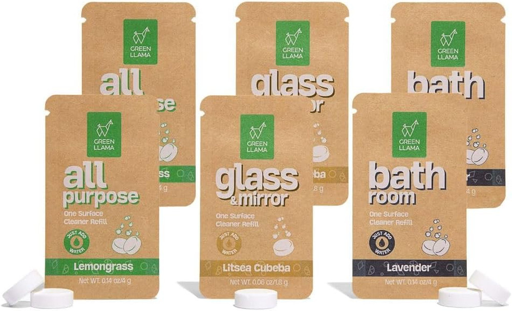 Eco-Friendly Cleaning Tablet Variety Pack - Multi-Surface, Glass & Bathroom Clea