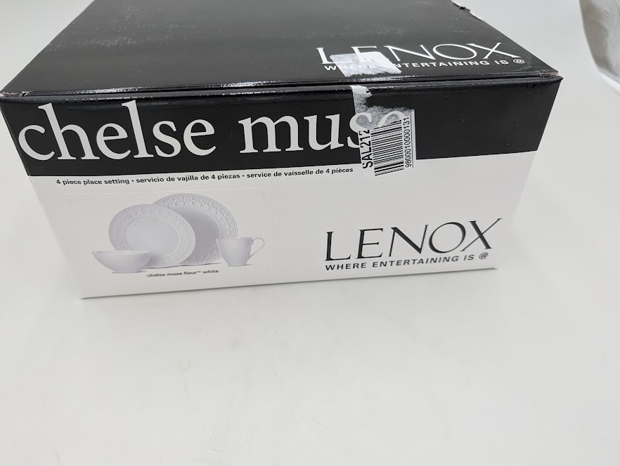 Lenox White Chelse Muse Fleur 4Pc Place Setting