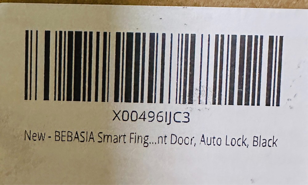 BEBASIA Smart Fingerprint Door Lock & Handle Set - App Control, Touchscreen