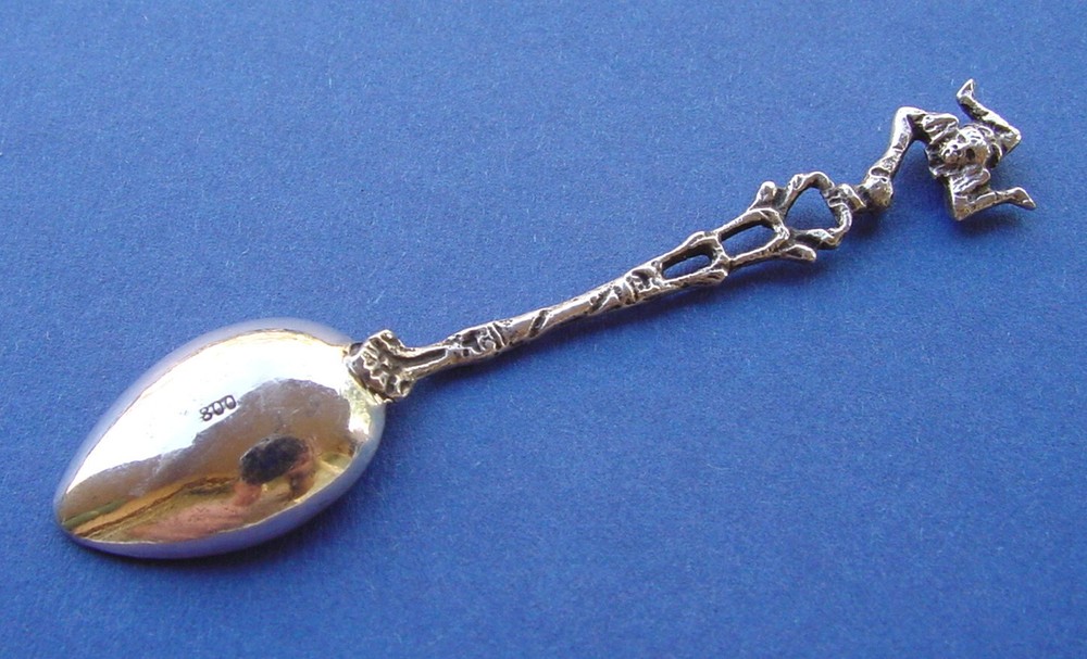 Memory Collectible Spoon, Palermo, 800er Silver, Enamel E674