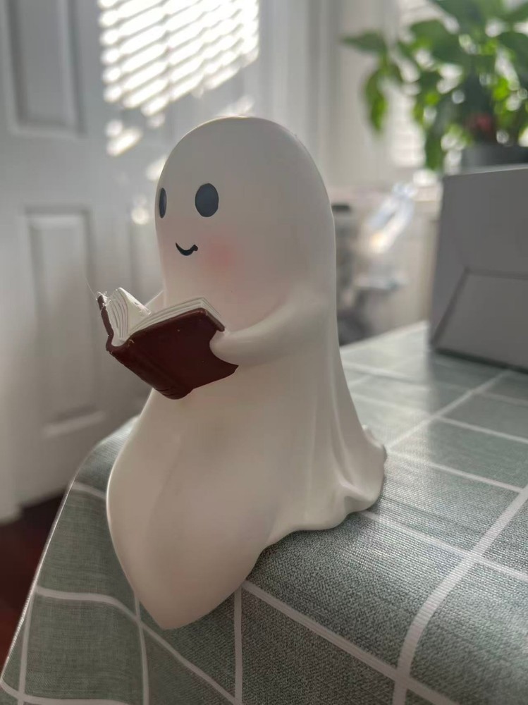 6" Ghost Reading Lamp, LED Halloween Night Light Decor Gift