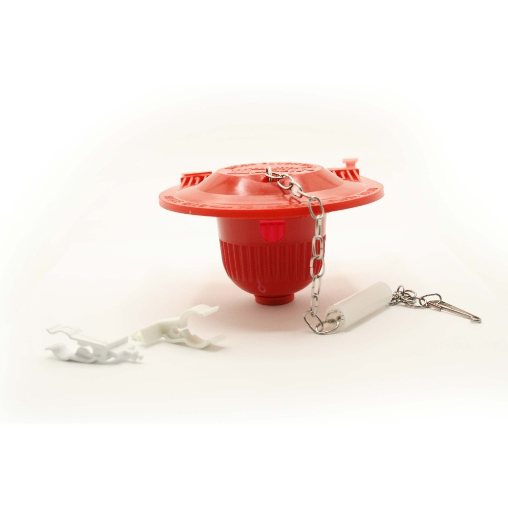 3-Inch Mizer Flush III Red Flapper with Adjustable Bulb, Removable Baffle