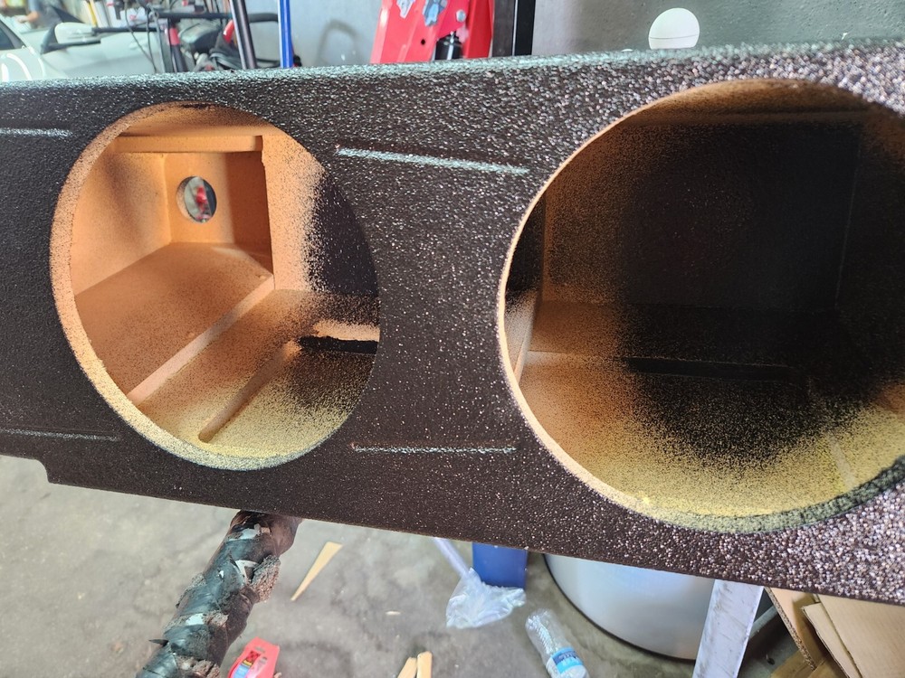 2014 - 2018 Custom Chevy Silverado Crew Cab subwoofer box Quad 8" Ported