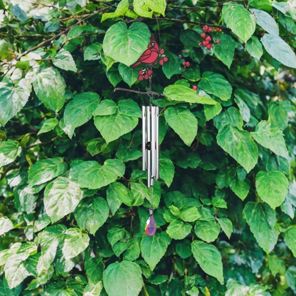 29" Long Red Cardinal Wind Chime