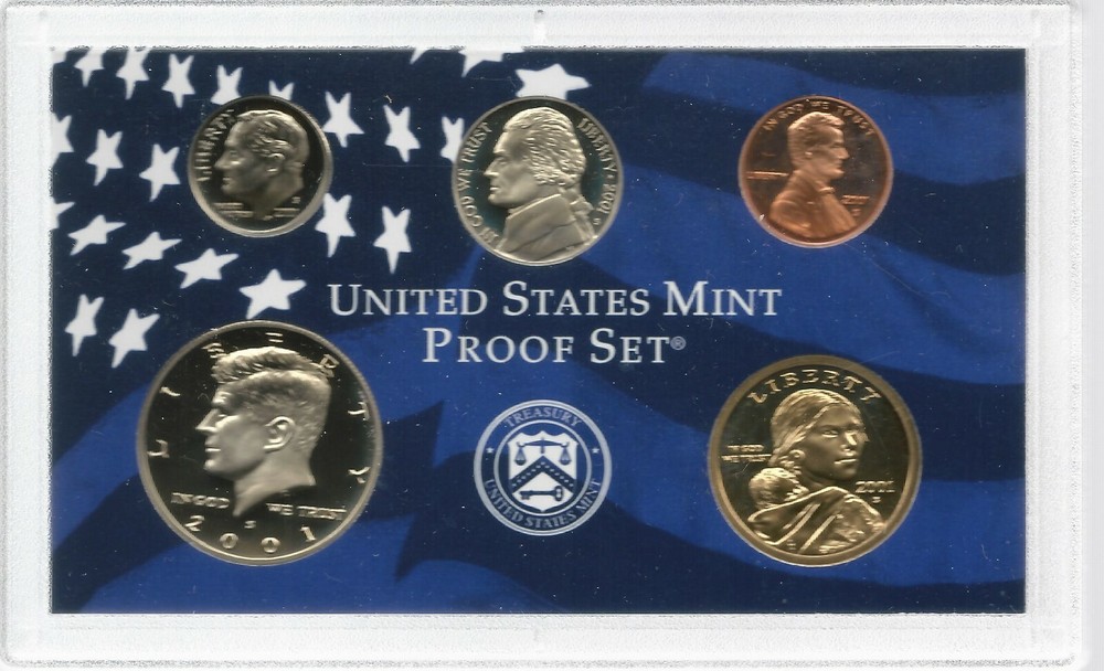 2001-S US PROOF SET - 10 Coins Includes State Quarters
