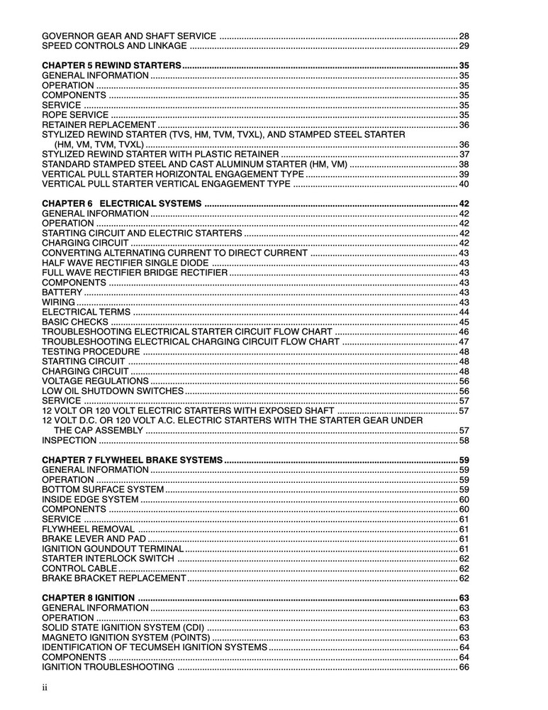 Techumseh Engine Technicians Handbook - 3 to 11HP 4-Cycle L-Head Engines