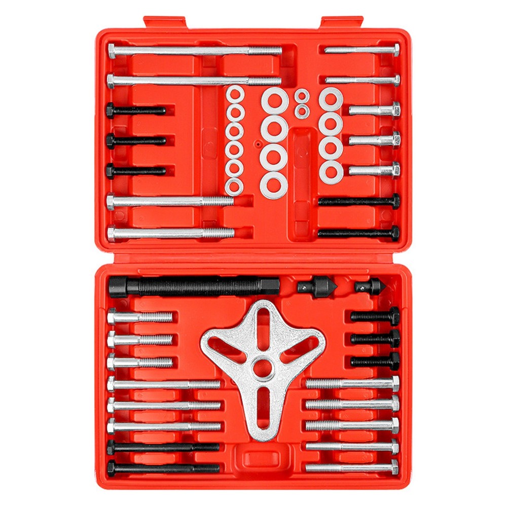 46Pc Harmonic Balancer Gear Puller Steering Wheel Kit with Case