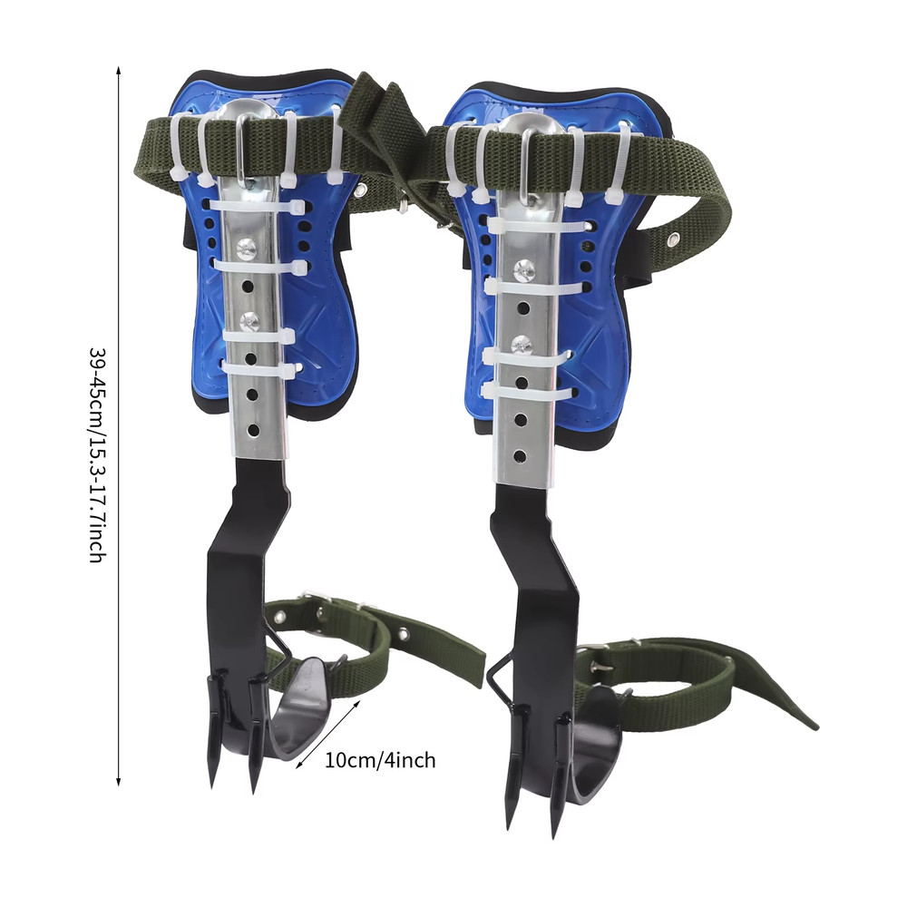 Climbing Spike Blue Adjustable Tree Climbing Gear with Extra Multi-Functional St