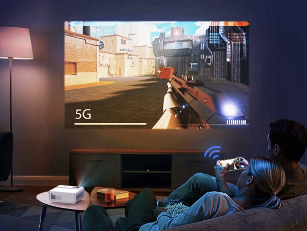 1080P Portable Mini Projector, Compatible TV Stick/HDMI/USB/PS5/iOS/Android