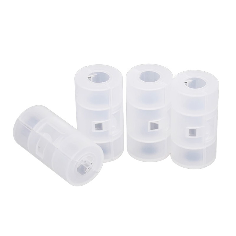4Pcs Battery To Size C Battery Holder Conversion Adapter Switcher Plastic Box