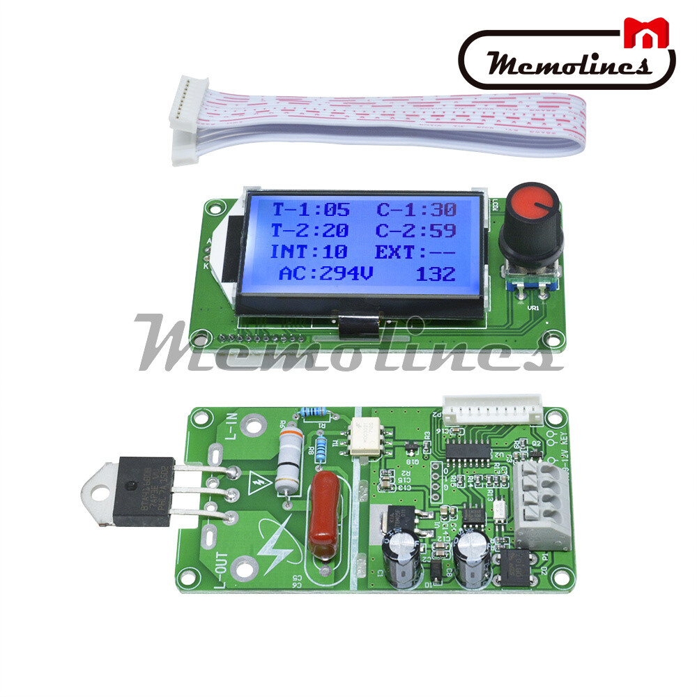 40A 12864 LCD Double Pulse Encoder Spot Welder Machine Time Control Board
