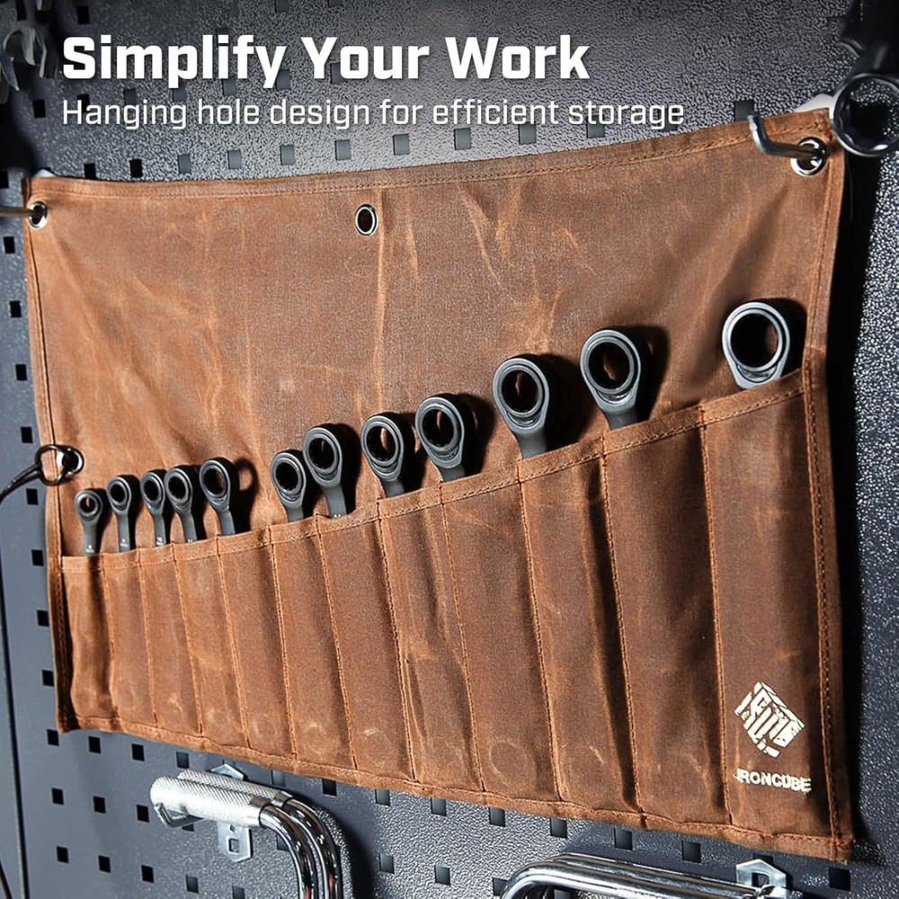 Tool Pouch, Roll-Up Storage Bag for Hand Tools & Wrenches