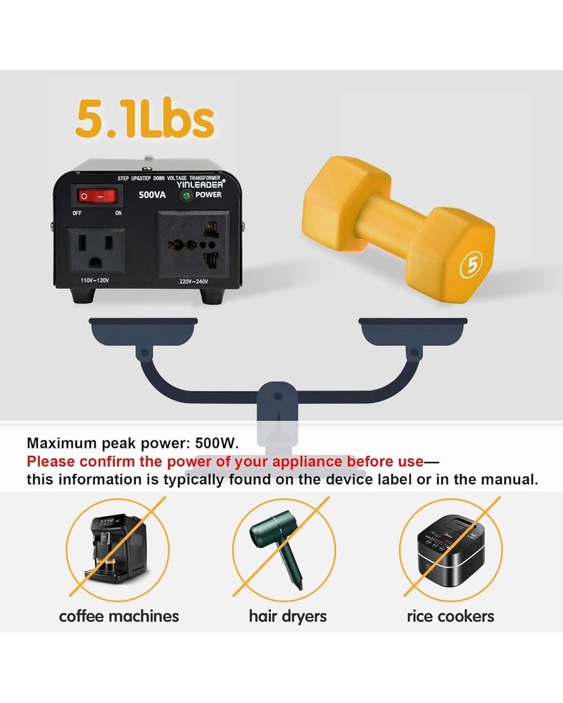 500W Voltage Transformer Power Converter