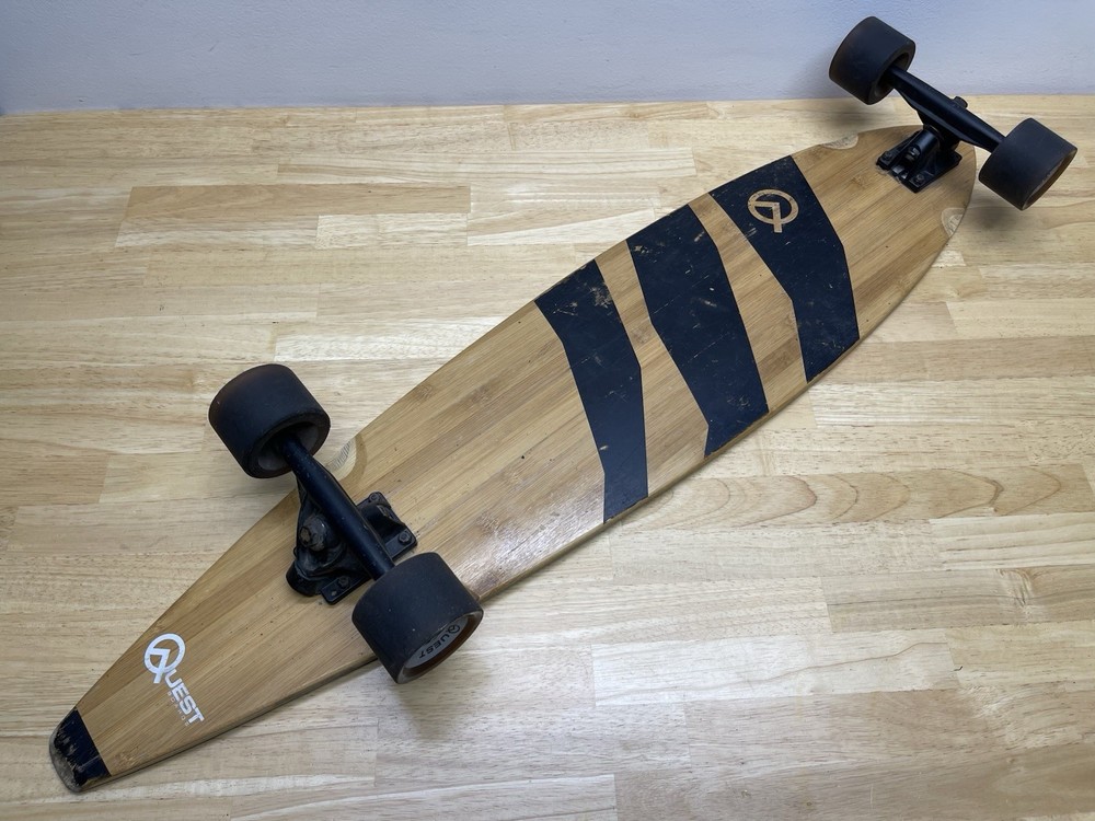 40" Quest Bamboo Longboard Skateboard Complete