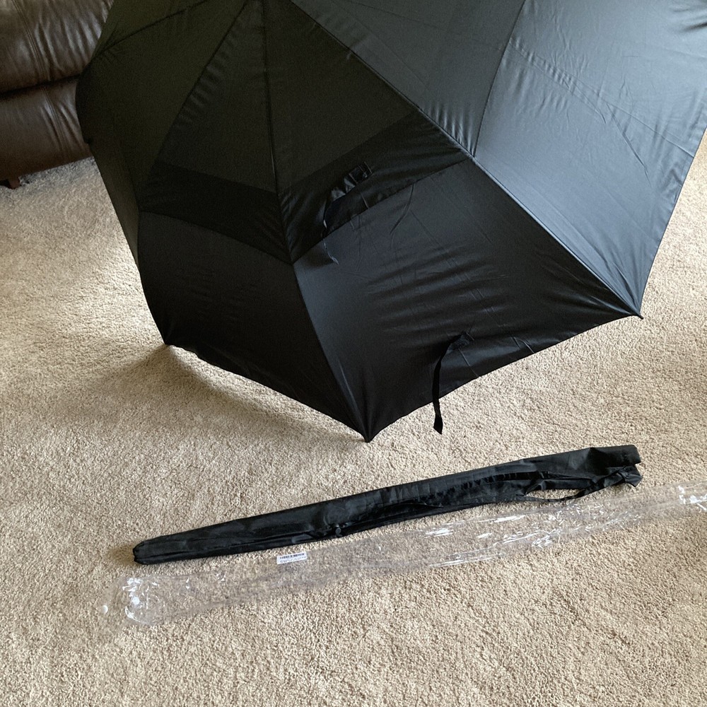 MRTLLOA Automatic Open Golf Umbrella 68 Inch XLG Oversized Black Case w/handle