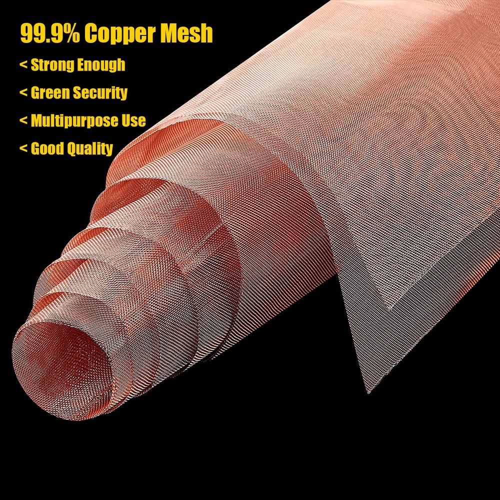 10 Mesh ~ 200 Mesh 99.9% Copper Screen Woven Mesh Copper Mesh Cloth Filter Sheet