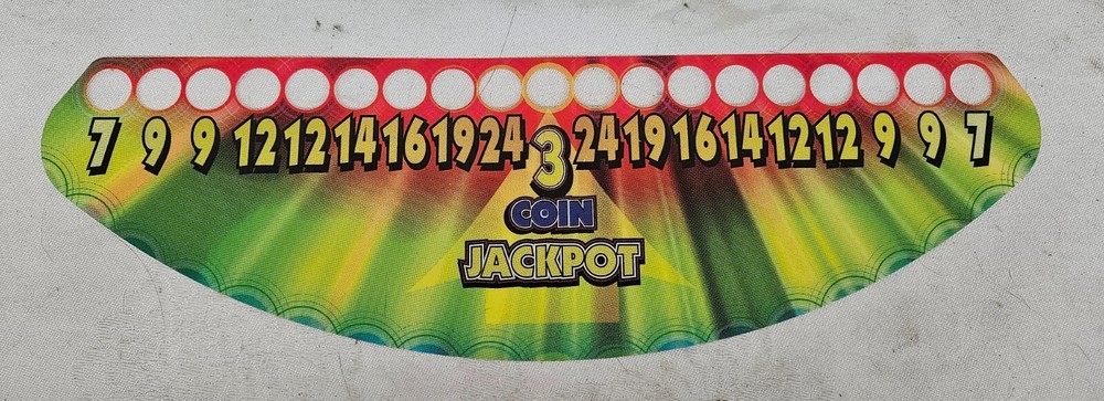 Sega MONOPOLY Arcade Ticket Redemption Game Light Bulb Panel OVERLAY Style 1