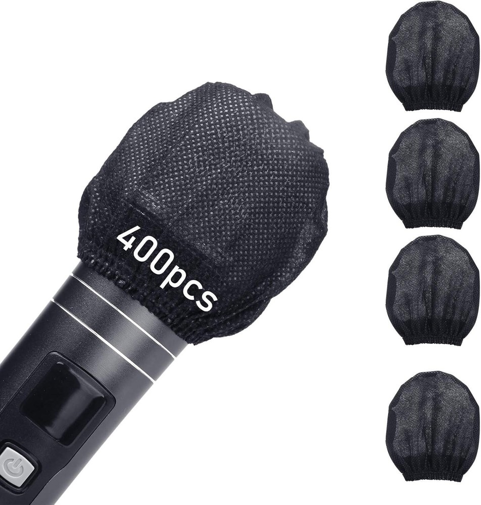 Sanitary Microphone Cover 400 Pack Black