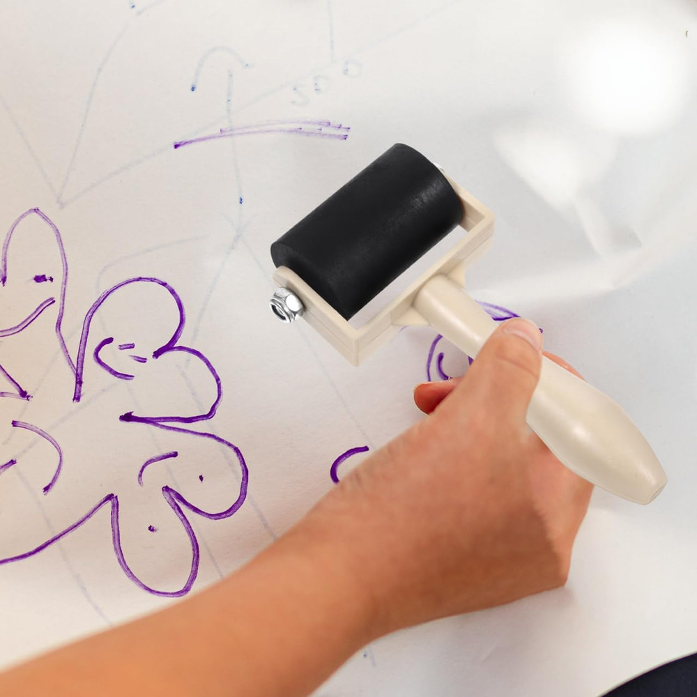 15Pcs Small Rubber Brayer Roller for Printmaking - 3.7" Mini Inking Rollers Bulk