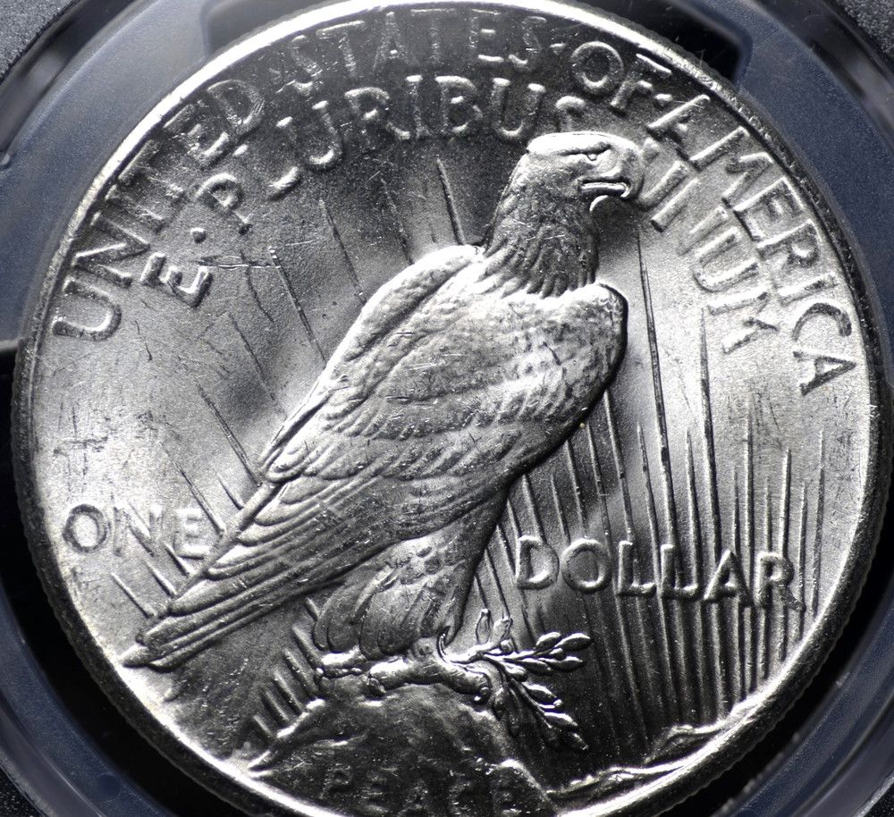 1925 PEACE DOLLAR PCGS MS 64 EXCELLENT STRIKE, LUSTER, AND SURFACE QUALITY FOR