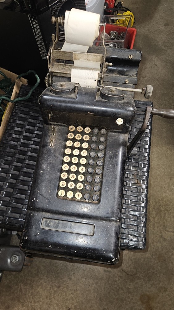 Antique 1898 Burroughs Hand Crank Adding Machine Calculator Working Untested