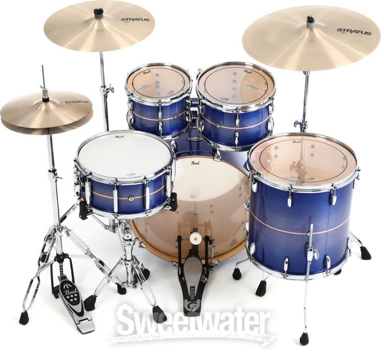 Pearl Professional Maple 4-piece Shell Pack - Royal Blue Burst Stripe