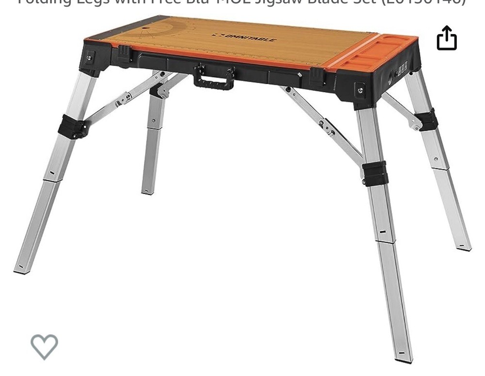 30146A Omnitable 4 in 1 Portable Workbench Work Table Dolly Scaffold and Creeper