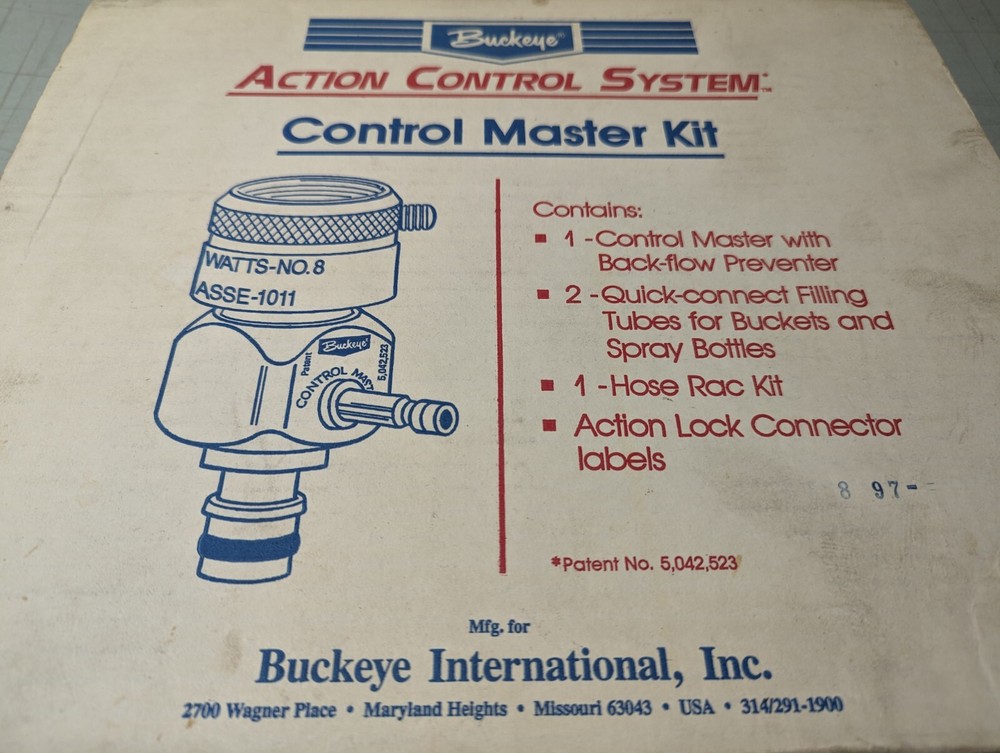 Buckeye Action Control System Control Master Kit w/Backflow Preventer 4210-470