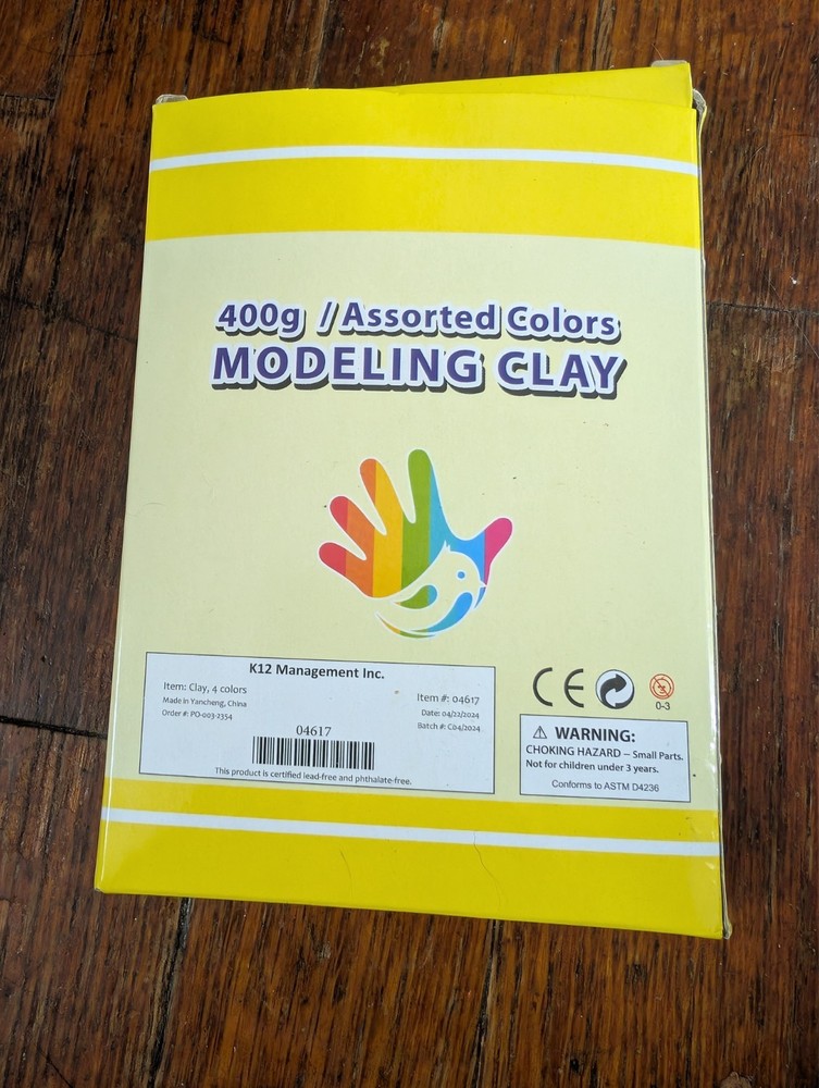 K12 Assorted Colors Modeling Clay (400g)