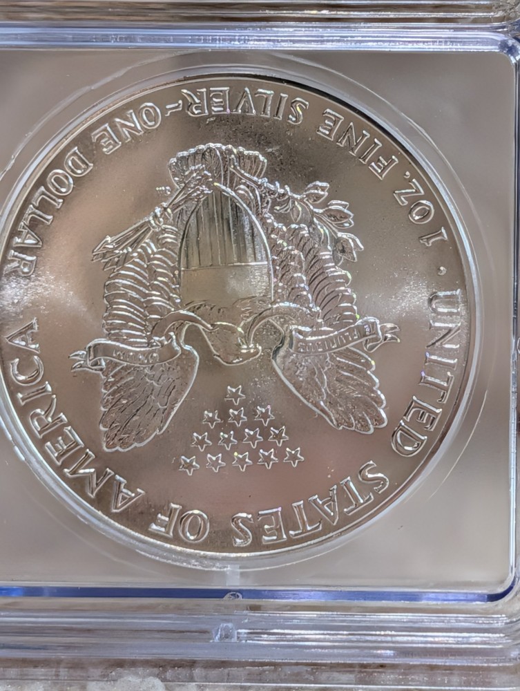 1987 * First Delivery $1 America Silver Eagle * Walking Liberty * ICG MS70