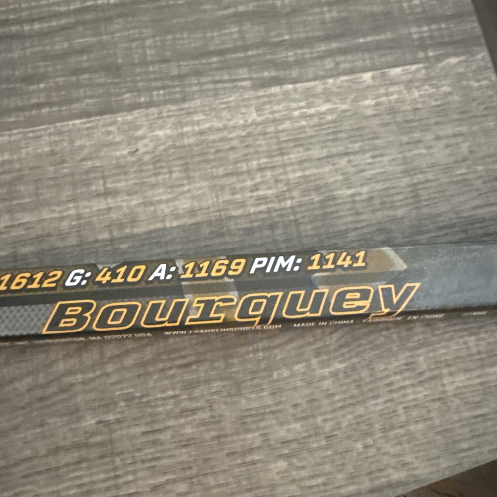Ray Bourque "Bourquey" Career Statistics Commemorative Mini Stick