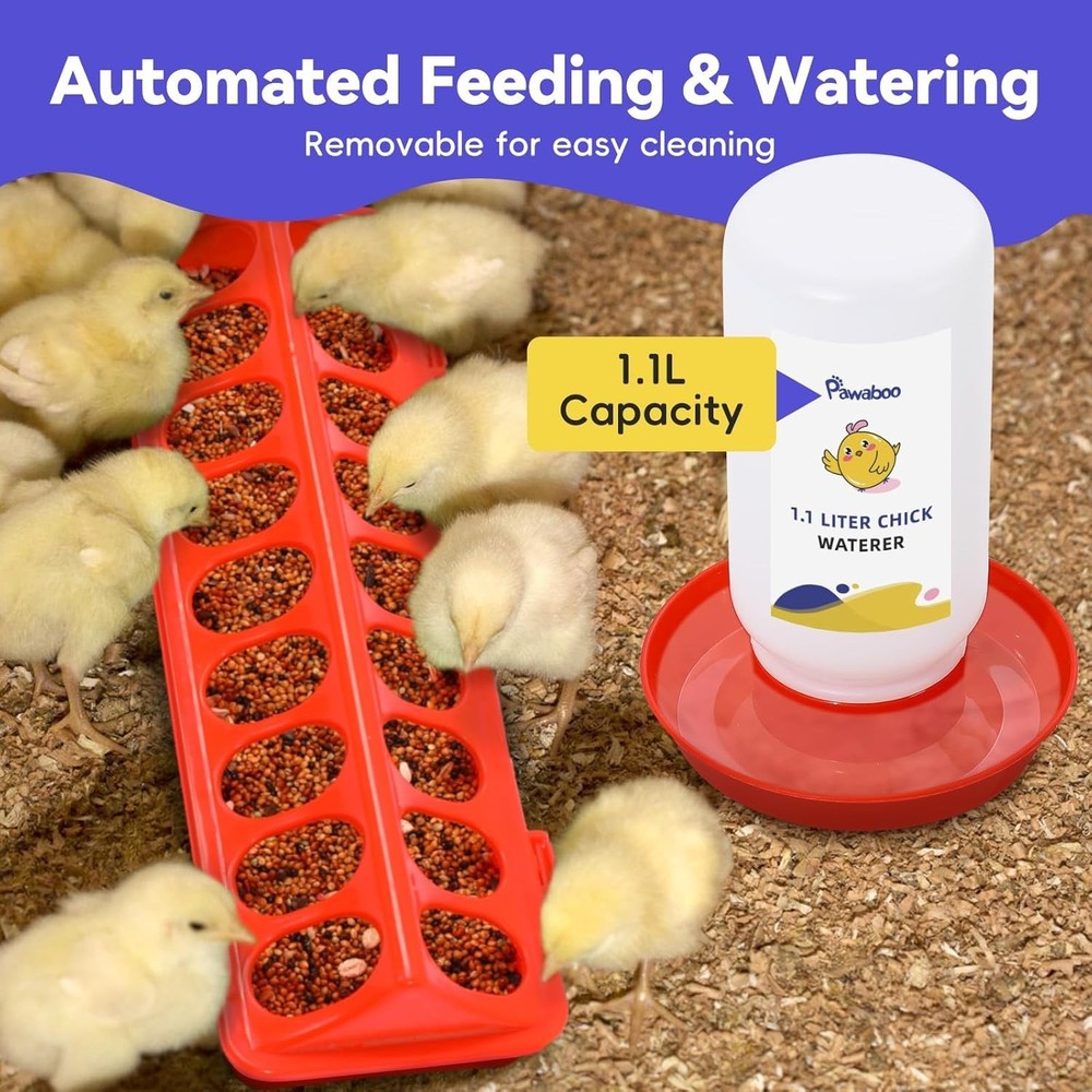 Durable 5-in-1 Chicken Brooder Box: Waterproof and Breathable, Modern Design
