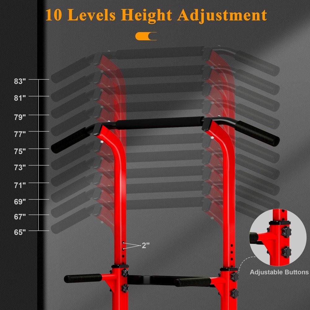 Power Tower Dip Station Pull Up Bar for Home Gym Pull Up Bar Station Workout ...