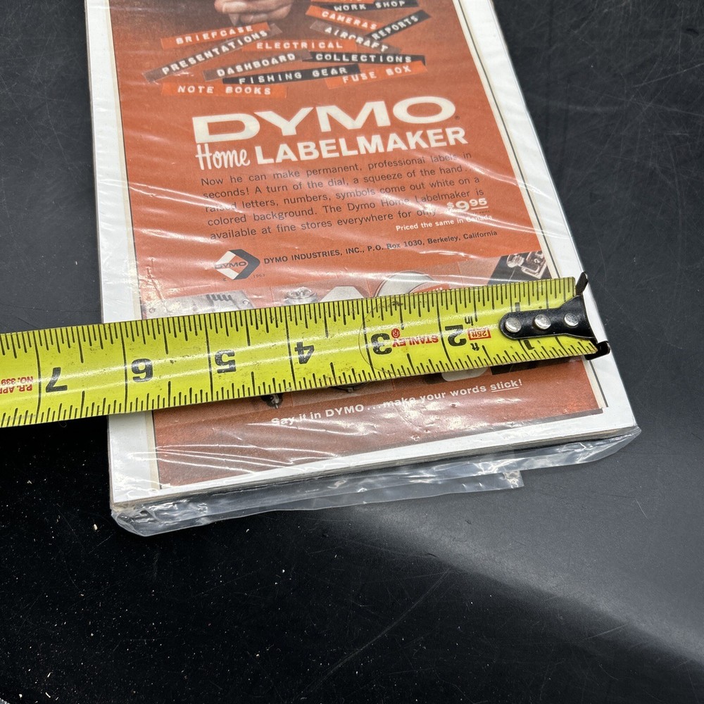 Vintage DYMO Labelmaker Paper Advertisement