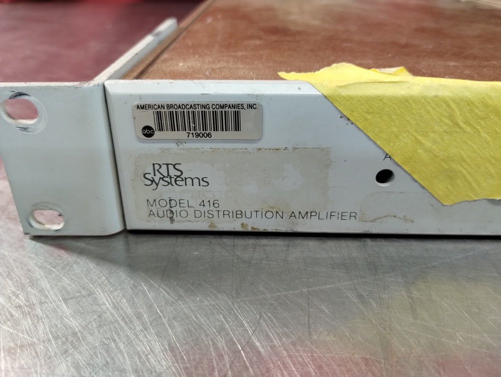 2 RTS Systems Audio Distribution Amplifier Model 416 - Rack Mount - USED