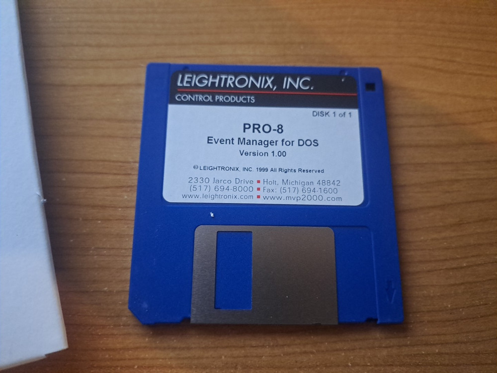 leightronix Control Products DOS EVENT MANAGER PRO-8