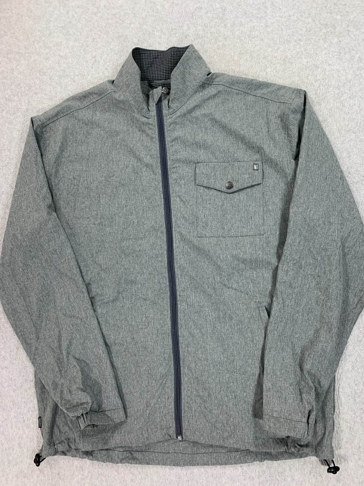 Linksoul Light Weight Polyester Spandex Golf Jacket (Men's Large) Gray