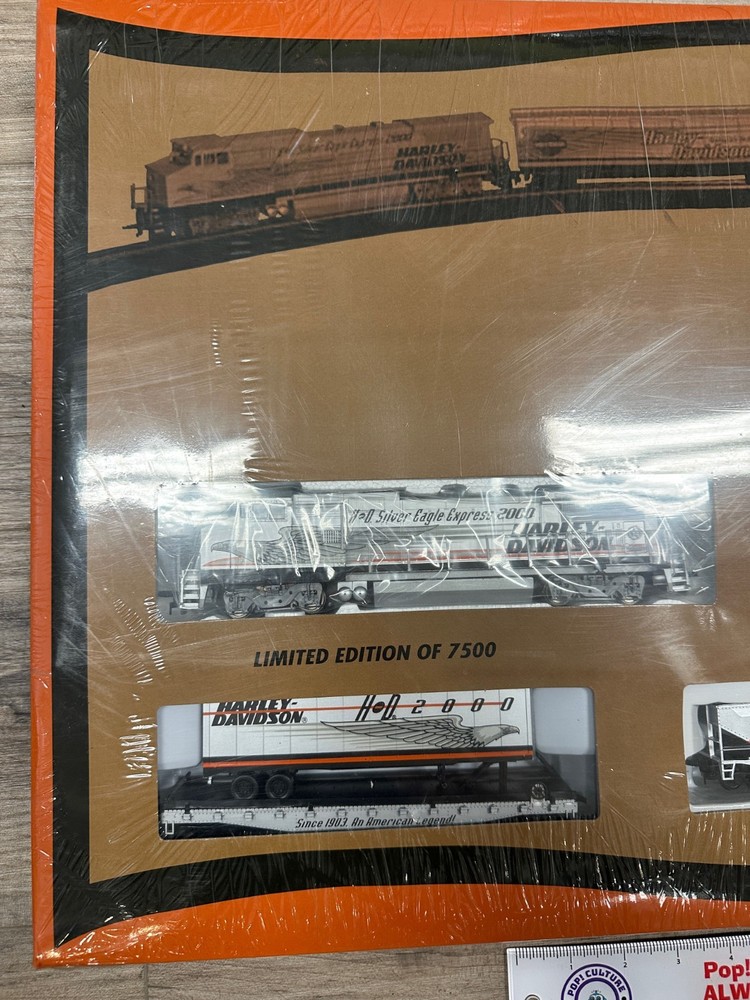 Limited Edition Harley Davidson Silver Eagle HO Scale Train Set NEW Sealed