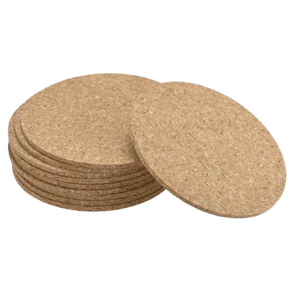 95mm Round Coasters 3mm Thickness Cork Cup Mat 10pcs